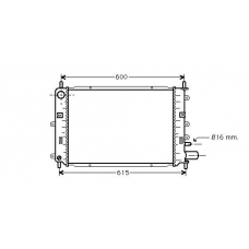 FD2173 AVA Радиатор, охлаждение двигателя