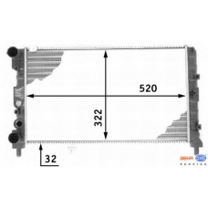 8MK 376 713-711 HELLA Радиатор, охлаждение двигател