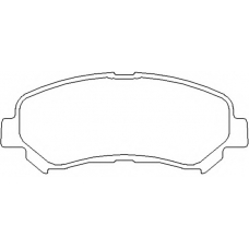 AKD-JD00A ASVA Комплект тормозных колодок, дисковый тормоз
