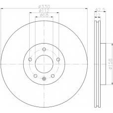 MDC2318 MINTEX Тормозной диск