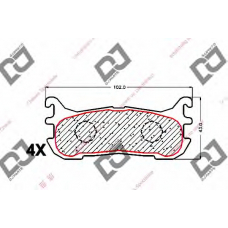 BP1675 DJ PARTS Комплект тормозных колодок, дисковый тормоз