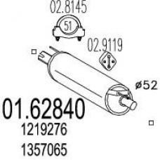 01.62840 MTS Глушитель выхлопных газов конечный