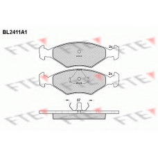 BL2411A1 FTE Комплект тормозных колодок, дисковый тормоз