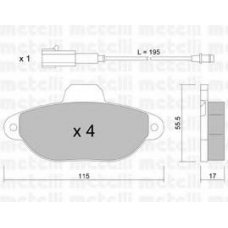 22-0159-2 METELLI Комплект тормозных колодок, дисковый тормоз