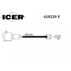 610239 E ICER Сигнализатор, износ тормозных колодок