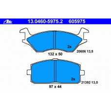13.0460-5975.2 ATE Колодки тормозные
