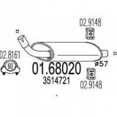 01.68020 MTS Глушитель выхлопных газов конечный