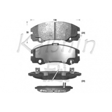 D4090 KAISHIN Комплект тормозных колодок, дисковый тормоз