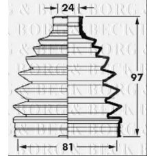 BCB6010 BORG & BECK Пыльник, приводной вал