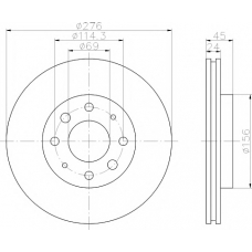 8DD 355 108-171 HELLA PAGID Тормозной диск