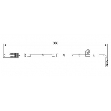 1 987 474 958 BOSCH Сигнализатор, износ тормозных колодок