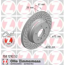 150.1292.52 ZIMMERMANN Тормозной диск