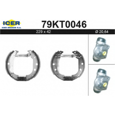 79KT0046 ICER Комплект тормозных колодок