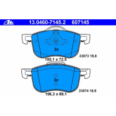 13.0460-7145.2 ATE Комплект тормозных колодок, дисковый тормоз