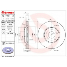 09.7731.11 BREMBO Тормозной диск