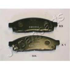 PA-504AF JAPANPARTS Комплект тормозных колодок, дисковый тормоз