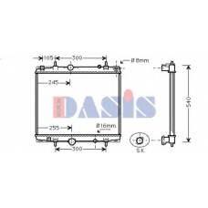 160115N AKS DASIS Радиатор, охлаждение двигателя