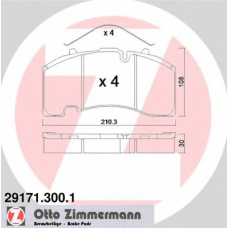 29171.300.1 ZIMMERMANN Комплект тормозных колодок, дисковый тормоз