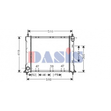 370027N AKS DASIS Радиатор, охлаждение двигателя