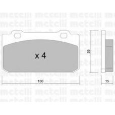 22-0040-0 METELLI Комплект тормозных колодок, дисковый тормоз