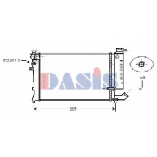 060041N AKS DASIS Радиатор, охлаждение двигателя