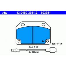 13.0460-3931.2 ATE Колодки тормозные