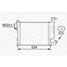 350213118900 MAGNETI MARELLI Радиатор, охлаждение двигателя