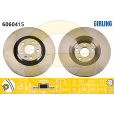 6060415 GIRLING Тормозной диск