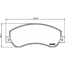 8DB 355 015-401 HELLA PAGID Комплект тормозных колодок, дисковый тормоз