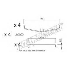 KIT.070 fri.tech. Комплектующие, колодки дискового тормоза