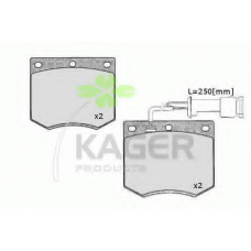 35-0383 KAGER Комплект тормозных колодок, дисковый тормоз