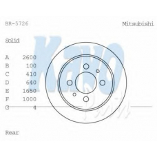 BR-5726 KAVO PARTS Тормозной диск