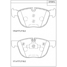 KD7347 ASIMCO Комплект тормозных колодок, дисковый тормоз