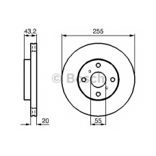 0 986 479 B60 BOSCH Тормозной диск