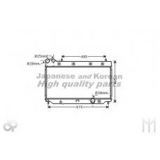 H557-19 ASHUKI Радиатор, охлаждение двигателя