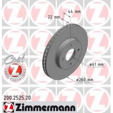 200.2525.20 ZIMMERMANN Тормозной диск