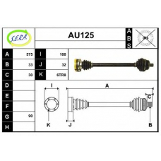 AU125 SERA Приводной вал