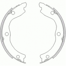 Z4736.00 WOKING Комплект тормозных колодок, стояночная тормозная с
