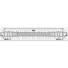 BBH6382 BORG & BECK Тормозной шланг