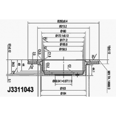 J3311043 NIPPARTS Тормозной диск
