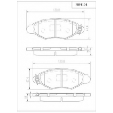 FBP4104 FI.BA Комплект тормозных колодок, дисковый тормоз