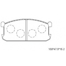 KD4745 ASIMCO Комплект тормозных колодок, дисковый тормоз