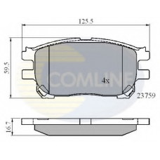 CBP01139 COMLINE Комплект тормозных колодок, дисковый тормоз