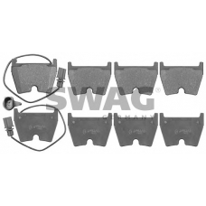 30 11 6024 SWAG Комплект тормозных колодок, дисковый тормоз