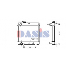 160034N AKS DASIS Радиатор, охлаждение двигателя