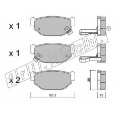 515.0 fri.tech. Комплект тормозных колодок, дисковый тормоз