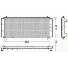 DRM24011 DENSO Радиатор, охлаждение двигателя