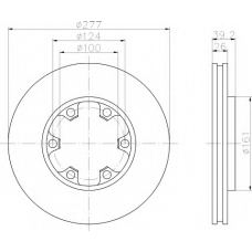 8DD 355 102-921 HELLA Тормозной диск