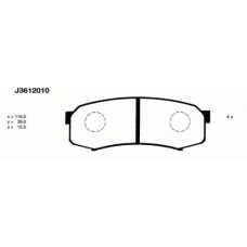 J3612010 NIPPARTS Комплект тормозных колодок, дисковый тормоз