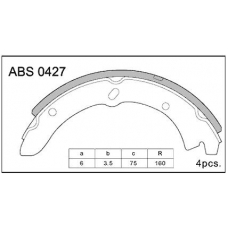 ABS0427 Allied Nippon Колодки барабанные